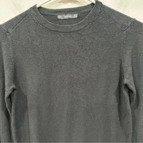 Zara black basic crewneck sweater Small - Picture 5 of 6
